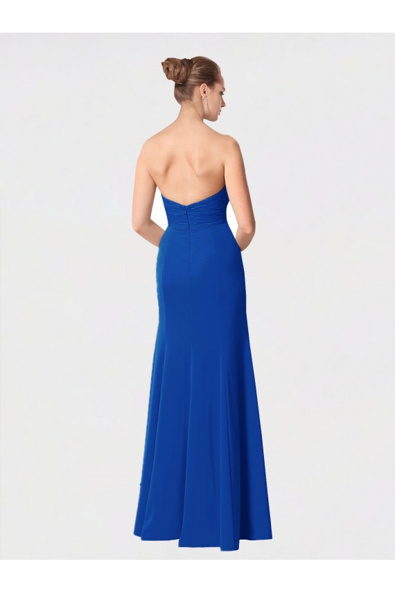 Full Length Sweetheart Chiffon Bridesmaid Dress with Ruched Bodice Bristol