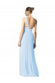 One Shoulder Long Chiffon Bridesmaid Dress with Shirred Bodice and Front Keyhole Bristol