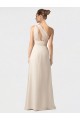 One Shoulder Full Length Chiffon Bridesmaid Dress with Shirred Bodice Bristol