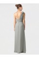 Sheer One Shoulder Chiffon A-Line Bridesmaid Dress with Slit Bristol
