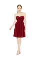 Short Sweetheart Knee Length Chiffon Cocktail Bridesmaid Dress with Open Back Bristol