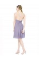 Short Sweetheart Knee Length Chiffon Cocktail Bridesmaid Dress with Open Back Bristol