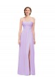 Strapless Mermaid Chiffon Bridesmaid Dress WITH High Side Slit and Ruffles Bristol