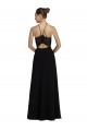 Lace Halter Neckline Chiffon A-Line Bridesmaid Dress with Sheer Back Bristol