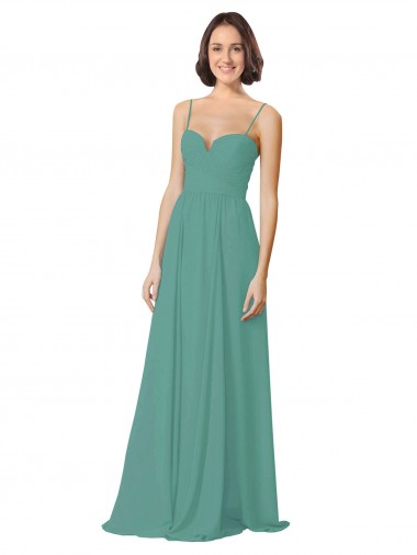Spaghetti Straps Sweetheart A-Line Chiffon Bridesmaid Dress Bristol
