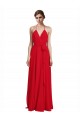 V-Neck Spaghetti Halter Strap Chiffon Bridesmaid Dress Bristol