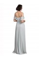 Off the Shoulder Spaghetti Strap Long Chiffon Bridesmaids Dress Bristol