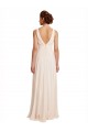 High Neck Chiffon Bridesmaid Dress with Deep V-Back and Cascading Skirt Bristol