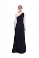 Long Chiffon Bridesmaid Dress with One Shoulder Neckline And Belt Bristol