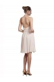 Short Knee Length Wrap Chiffon Halter Bridesmaids Dress Bristol
