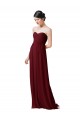Hand-Ruched Sweetheart Long Chiffon Bridesmaid Dress Bristol