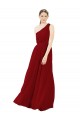 Draped One Shoulder Long Floor Length Chiffon Bridesmaid Dress Bristol