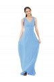 Long V-Neckline Chiffon Bridesmaid Dress with Twisted Waist Bristol