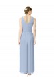 Long V-Neckline Chiffon Bridesmaid Dress with Twisted Waist Bristol