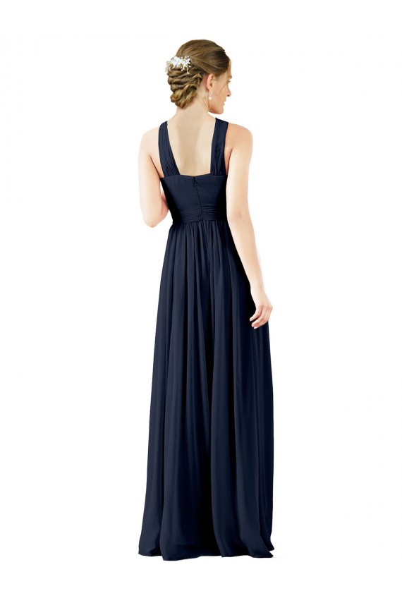 High V-Neck Floor Length Chiffon Bridesmaid Dress Bristol