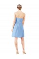 Short Knee Length Chiffon Cocktail Bridesmaid Dress with Twisted Strapless Sweetheart Neckline Bristol