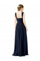 Square Neckline Sexy Open Back Long Chiffon Bridesmaid Dress Bristol