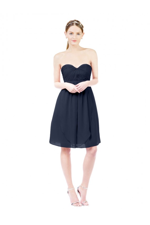 Sweetheart Cocktail Knee Length Chiffon Cocktail Bridesmaid Dress Open Back Bristol