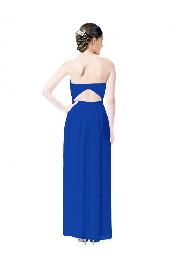 Strapless Sweetheart Keyhole Back Long Chiffon Bridesmaid Dress Bristol