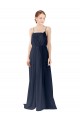 Spaghetti Straps Open Back Long Chiffon Bridesmaid Dress Bristol
