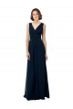 Chiffon Sleeveless Bridesmaid Dress with V Front and Back Bristol