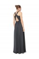 Long Chiffon Halter Bridesmaid Dress Keyhole Back Bristol
