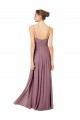 V-Neck Spaghetti Strap Open Back Long Chiffon Bridesmaid Dress Bristol