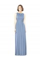 Open Keyhole Back Bateau Neck Chiffon Bridesmaid Dress Bristol