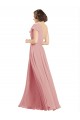 Chiffon Bridesmaids Dress with One Shoulder Flounced Sleeve Bristol