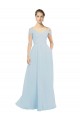 Chiffon Bridesmaids Dress with Off the Shoulder Draped Neckline Bristol