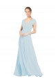 Chiffon Bridsmaids Dress with V-Neckline and Tie V Back Bristol