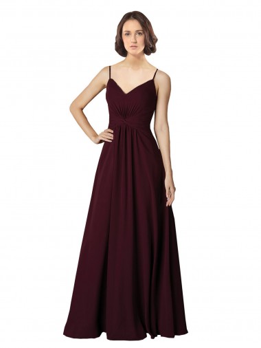 V-Neck Chiffon Bridesmaid Dress with Twist Front Bodice Bristol