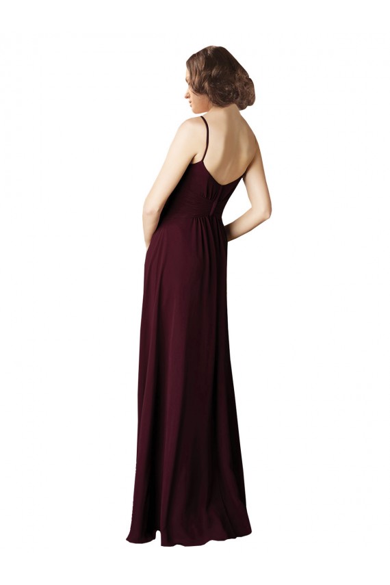 V-Neck Chiffon Bridesmaid Dress with Twist Front Bodice Bristol