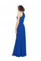 Long Jewel Neckline Chiffon Bridesmaids Dress wit Chiffon Tie Sash Bristol