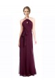 Full Length Chiffon Bridesmaid Dress with Halter Top Bristol