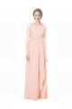 Full Length Chiffon Bridesmaid Dress with V-Front and Back Bristol