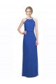 Long Chiffon Spaghetti Strap Bridesmaid Dress with Blouson Top Bristol