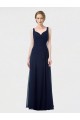 Long Chiffon Bridesmaid Dress with Sweetheart Neckline and Shoulder Straps Bristol