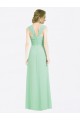 Long Chiffon Bridesmaid Dress with a Sweetheart Neckline and Pleated Shoulder Straps Bristol