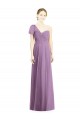 Flutter Sleeves One Shoulder Long Chiffon Bridesmaid Dress Bristol