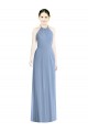 Halter Neck Tie Back Long Chiffon Bridesmaid Dress Bristol