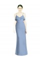 Deep Open Back Long Chiffon V-Neck Bridesmaid Dress Bristol