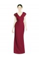 V-Neck V-Back Long Chiffon Bridesmaid Dress Bristol