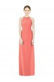 Open Back Shirred Halter Chiffon Bridesmaid Dress Bristol