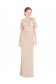 Off the Shoulder Sleeves Sheath Chiffon Bridesmaid Dress / Prom Dress Bristol