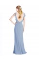Fluted Chiffon Wrap Bridesmaid Dress with Ruffles V-Neck Bristol