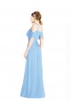 Halter Frill Cold Shoulder A-Line Chiffon Bridesmaid Dress Bristol