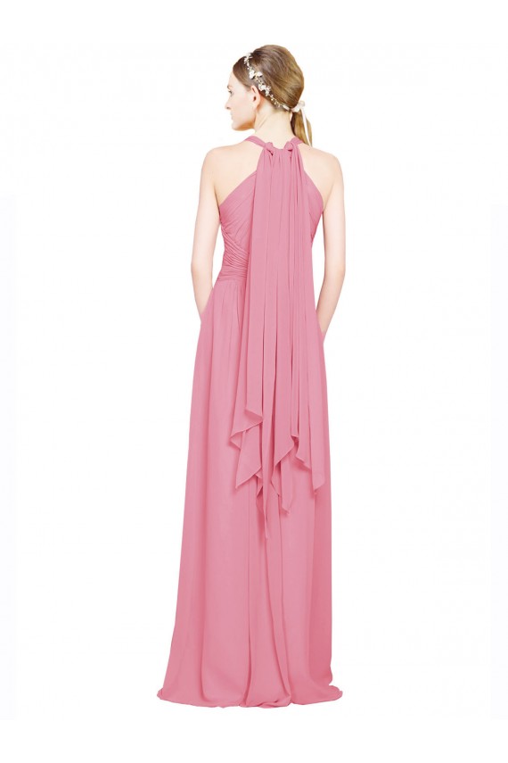 Halter Neck Keyhole A-Line Chiffon Bridesmaid Dress Bristol