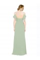 Split Cold Shoulder Draped A-Line Chiffon Bridesmaid Dress Bristol