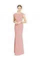 Chiffon Cap Sleeves Long Bridesmaid Dress with Keyhole Bristol